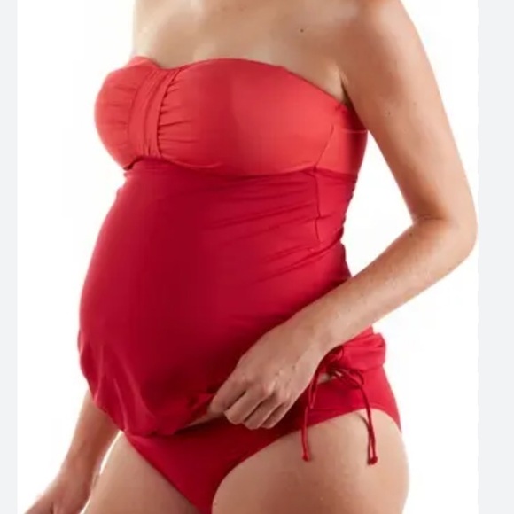 Cache Coeur Maternity Tankini Convertible Wireless Removable Pads S Color-block - Picture 4 of 14